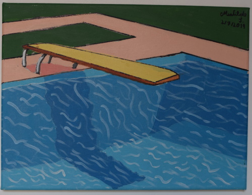 David Hockney<br />Stepping Stone With Shadow (1978)