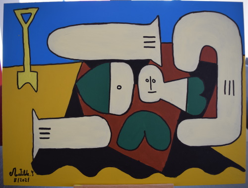 Pablo Picasso<br />Mulher Na Praia (1960)